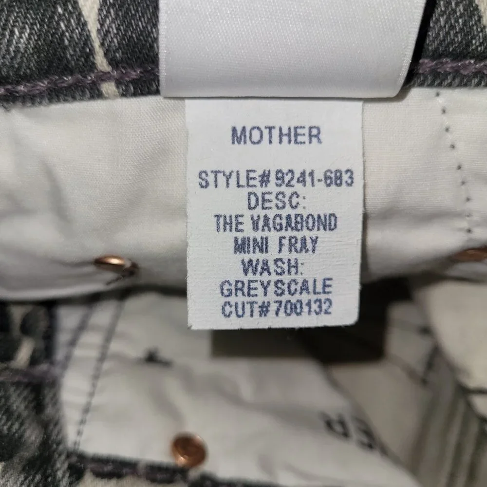 MOTHER Black and White Animal Print Skirt
